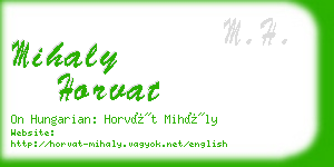 mihaly horvat business card